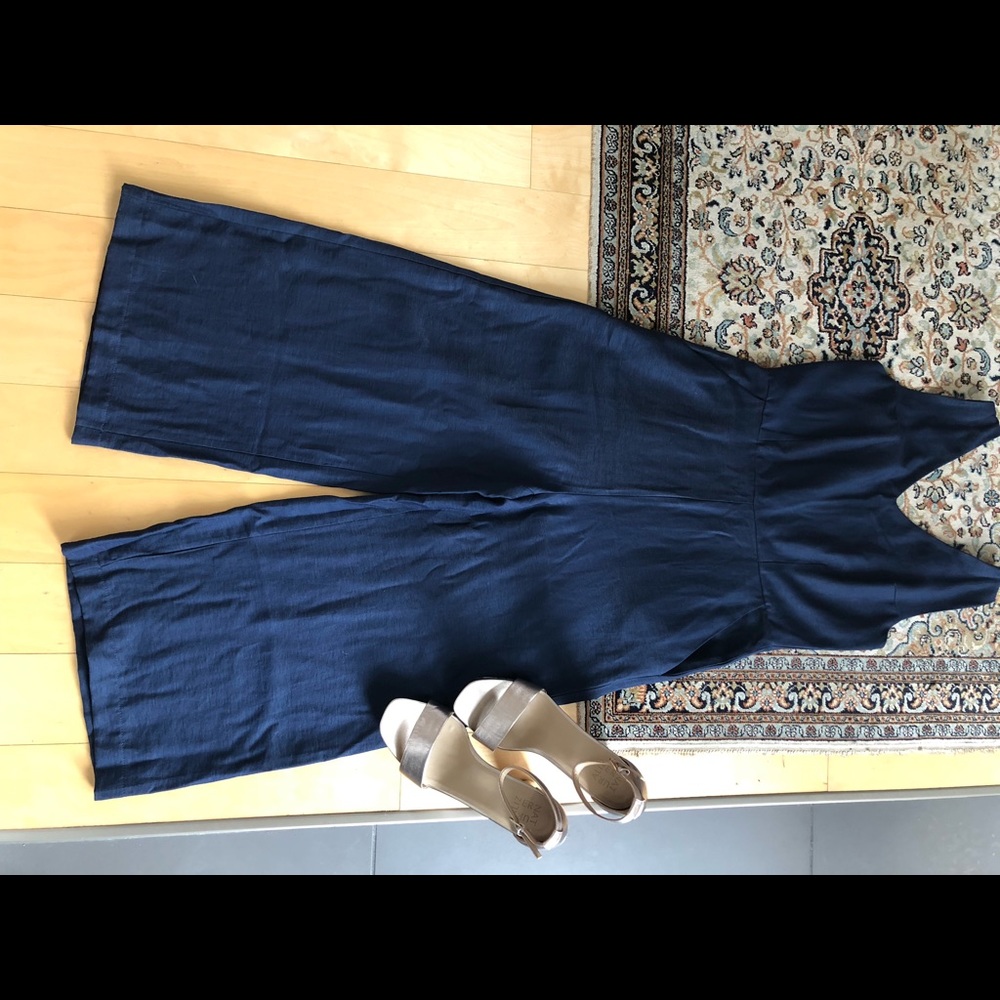 Linen blend jumpsuit